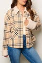 Women's Plaid Sherpa Accent Button Down Jacket Size Small